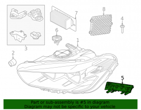 Крепление фары правое BMW X1 U11 24-26