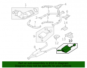 Глушитель задняя часть бочка левый Infiniti G37 4d 08-13 2wd