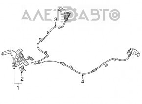 Трос гальма стоянки правий Mitsubishi Outlander 14-18 FWD
