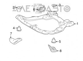 Лопух переднего подрамника задний правый Toyota Camry V40