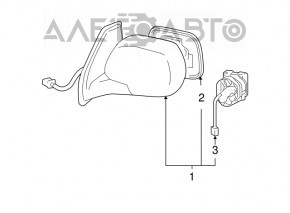 Мотор регулировки левого зеркала Lexus RX330 RX350 RX400h 04-09