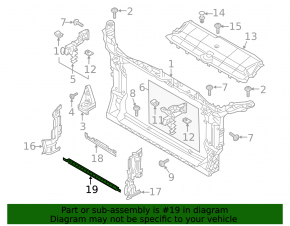 Дефлектор радиатора нижний Audi A6 C8 19-25 2.0T, 3.0T