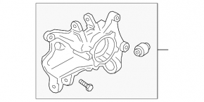 Цапфа задняя правая Hyundai Santa FE 19-20 AWD