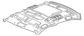 Обшивка потолка Honda Civic X FC 16-17 4d серый без люка