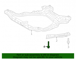 Болт крепления переднего подрамника 4шт Toyota Camry v70 18-24 125мм