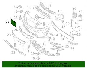 Площадка под номер переднего бампера Mercedes W246 B250e 16-17
