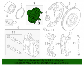 Ступица передняя левая Ford Escape MK4 20-26