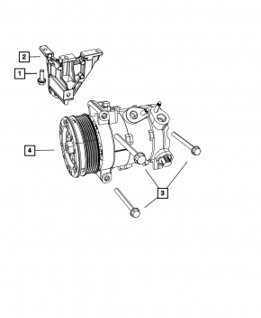 Кронштейн компресора кондиционера Jeep Compass 11-16 2.4
