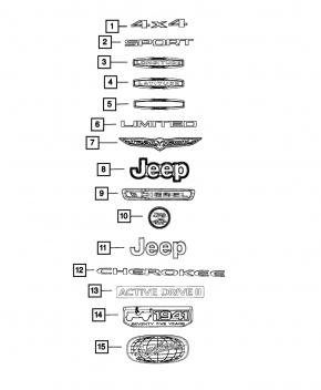 Эмблема капота Jeep Cherokee KL 19-23 хром
