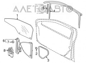 Стекло двери передней правой VW Passat b7 12-15 USA
