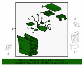 Консоль центральная подлокотник Lexus RX350 RX450h 10-12 серый