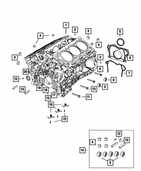 Олійна форсунка ДВЗ Jeep Cherokee KL 14-22 3.2