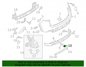 Заглушка буксировочного крюка заднего бампера Mazda CX-5 22-25