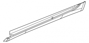 Порог правый Chevrolet Impala 14-20 с уплотнителем