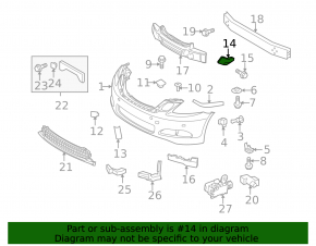 Крепление переднего бампера правое крыло Lexus GS300 GS350 GS430 GS450h 06-11