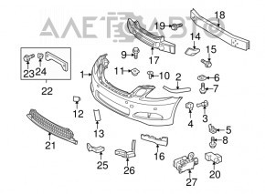 Крепление переднего бампера правое крыло Lexus GS300 GS350 GS430 GS450h 06-11