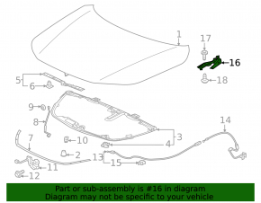 Петля капота правая Honda Civic XI FE/FL 22-26