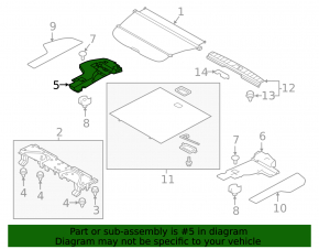 Пенопласт правый Subaru Outback 15-19