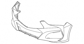 Бампер передній голий Acura TLX 21-25 Type S