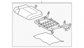 Задний ряд сидений 3 ряд Mitsubishi Outlander 14-19 ткань черн