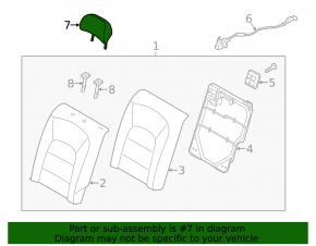 Подголовник 2 ряда левый Kia Forte 4d 17-18