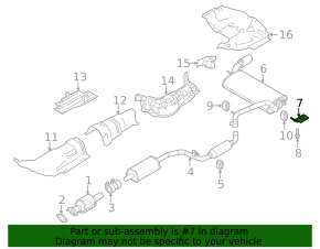 Кронштейн глушителя задний левый Ford Focus mk3 11-18
