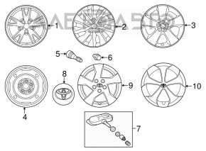 Запасное колесо докатка Toyota Prius 30 10-15 D16 135/80