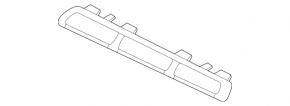 Молдинг решетки радиатора grill правый Mercedes W167 GLE 350 450 20-23 хром, AMG pkg