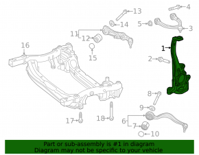 Цапфа передняя левая Mercedes W213 E 17-23 AWD