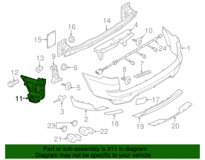 Крепление заднего бампера правое внешнее BMW X5 E70 11-13 рест