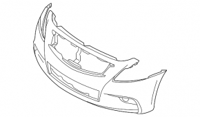 Бампер передний голый Infiniti G25 G37 4d 10-13