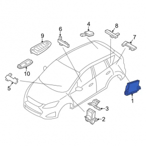 FORD KEYLESS CONTROL MODULE Ford C-max MK2 13-18