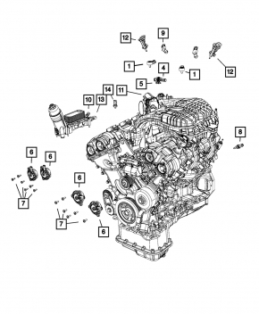 Датчик положения коленвала Jeep Cherokee KL 14-14 3.2