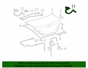 Петля крышки багажника правая Toyota Avalon 05-06