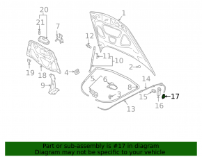 Кронштейн ручки открывания капота салонной Audi Q7 4L 10-15