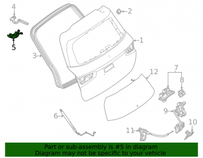 Накладка петли двери багажника правая Mercedes W167 GLE 350 450 20-26