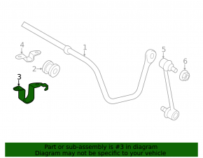 Скоба крепления заднего стабилизатора левая Toyota Avalon 13-18 нижняя