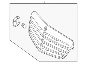 Решітка радіатора grill Mercedes E-class W212 10-13 avantgarde pkg