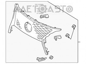 Решетка радиатора grill Lexus RX350 RX450H 13-15 рест F-sport