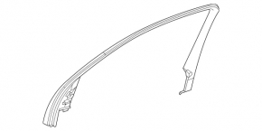 Рамка двери передней левой внутренняя Mercedes W167 GLE 350 450 20-26 черная