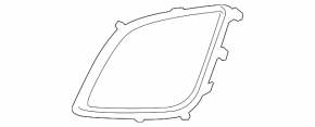 Обрамление птф правое Mazda CX-7 10-12 рест, хром