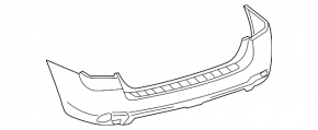 Бампер задній голий Toyota Highlander 08-10