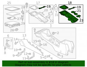 Подстаканники панель VW Passat b7 12-15 USA царапины