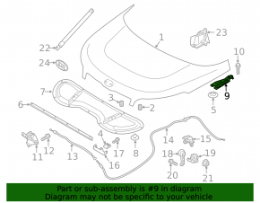 Петля капота левая Kia Soul 14-19