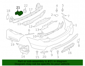 Парктроник задний BMW X5 E70 11-13 без кольца