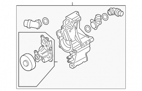 Помпа водяная с корпусом BMW 3 G20 21-26 plug-in