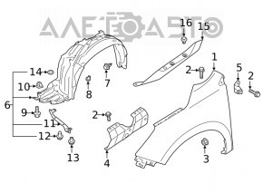 Крыло переднее правое Subaru Forester 19-24 SK красный M1Y
