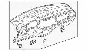 Торпедо передняя панель без AIRBAG VW Beetle 12-19 беж