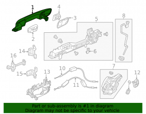 Ручка двери внешняя передняя правая Honda Civic XI FE/FL 22-26