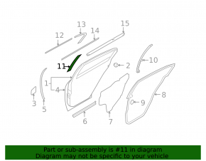Накладка двери боковая задняя правая Infiniti G25 G35 G37 4d 06-15